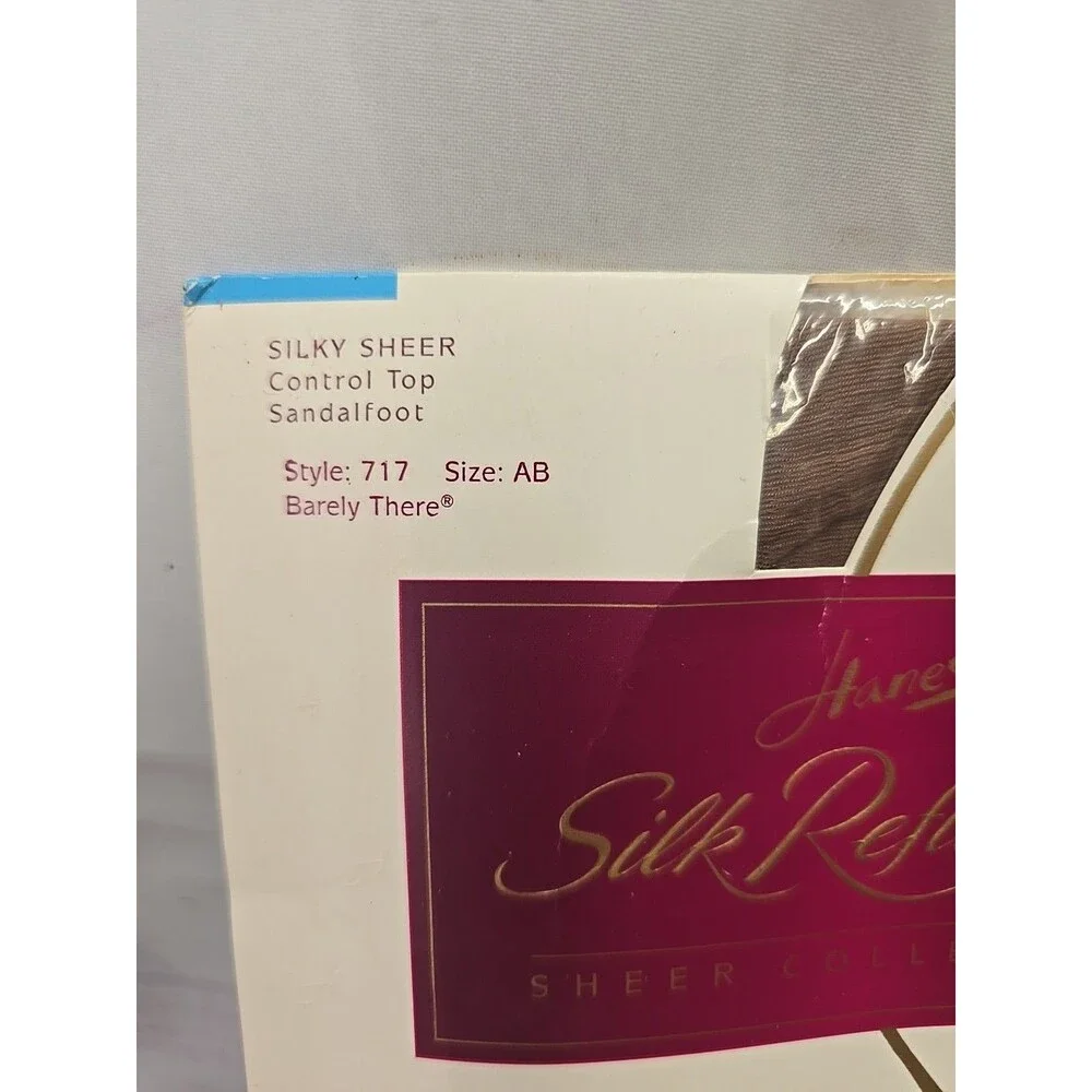 NOS Vintage Hanes Silk Reflections Sheer Collection 717 Size AB Barely There